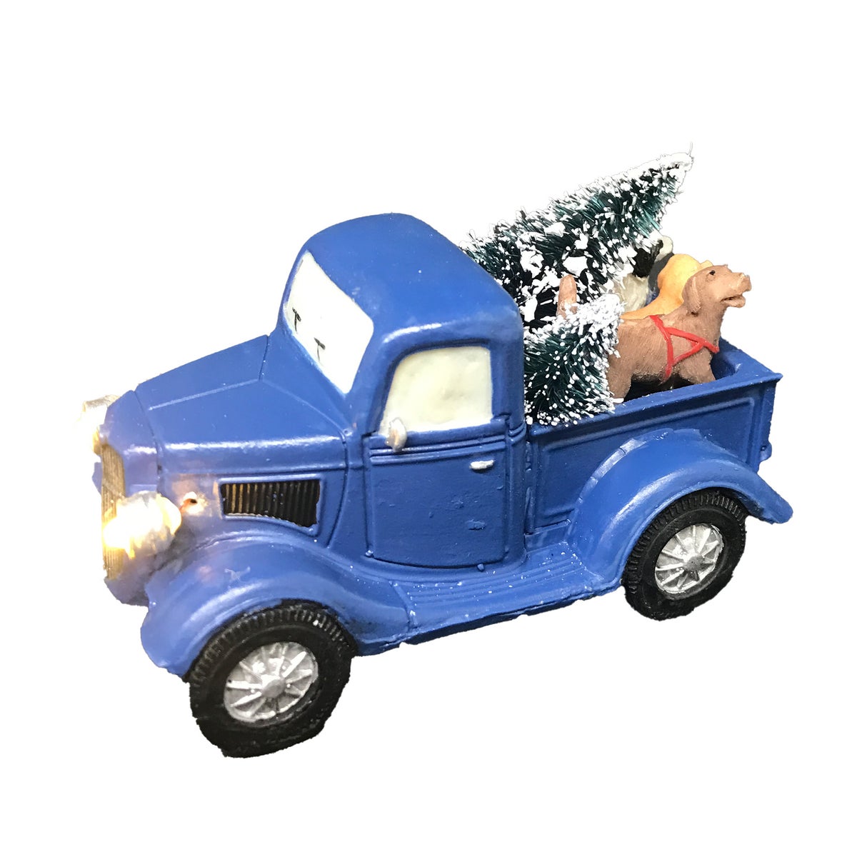 Kerstdorp auto blauwe 10x6cm Kerstdorp auto blauwe 10x6cm