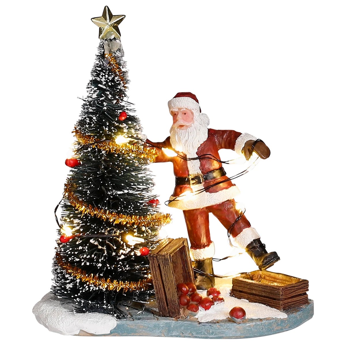 Kerstdorp Onhandige Kerstman 9x6x10cm Kerstdorp Onhandige Kerstman 9x6x10cm