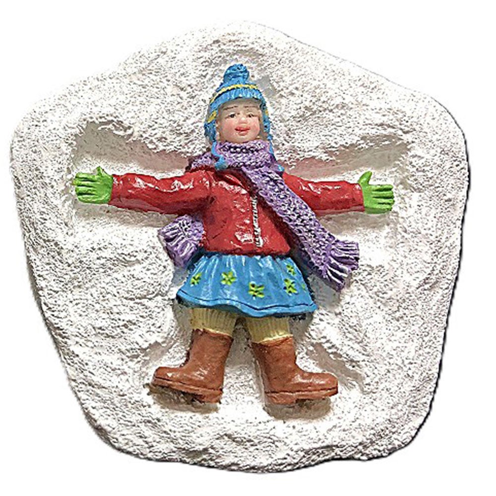 Kerstdorp sneeuwengel meisje 6cm Kerstdorp sneeuwengel meisje 6cm