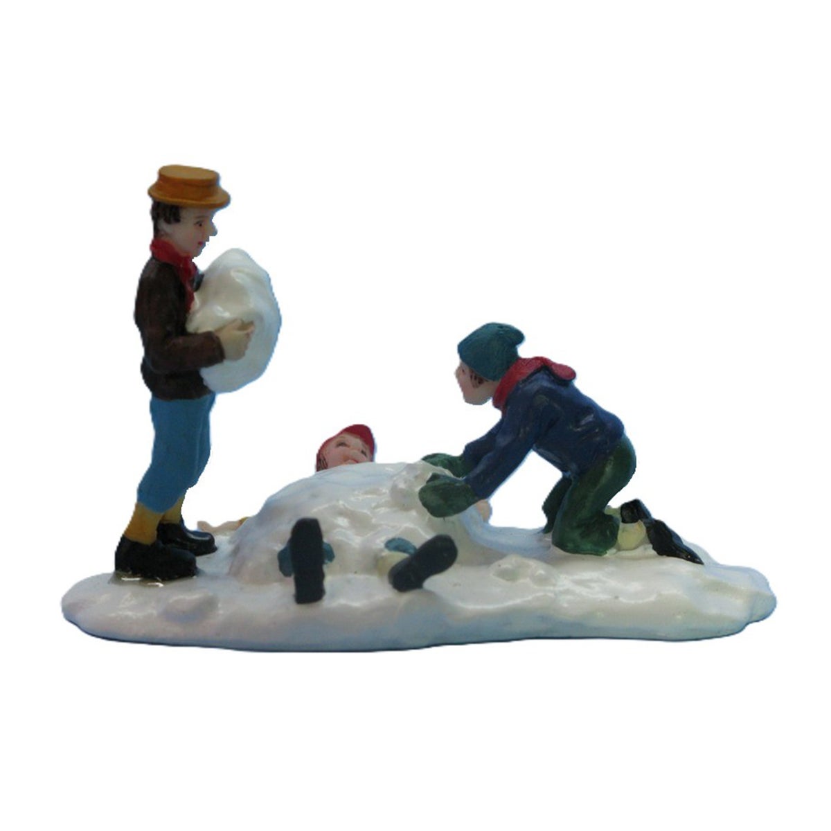 Kerstdorp kinderen in sneeuw Kerstdorp kinderen in sneeuw