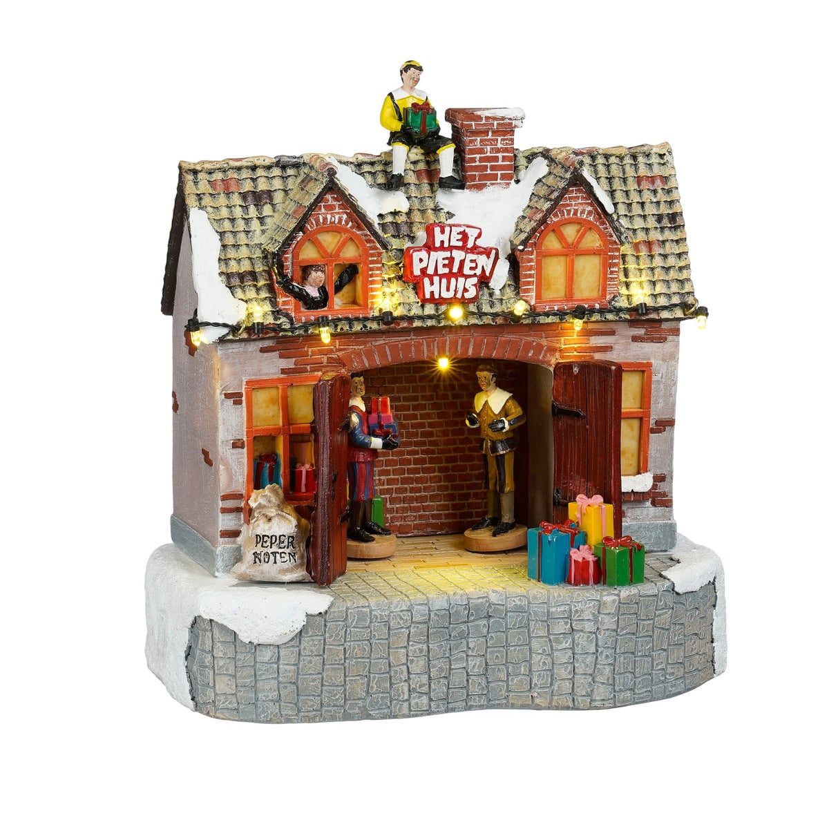 Kerstdorp Pietenhuis 20x12x22cm Kerstdorp Pietenhuis 20x12x22cm