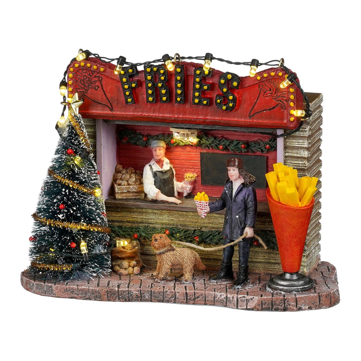 Kerstdorp Friettent 16x8x12cm Kerstdorp Friettent 16x8x12cm