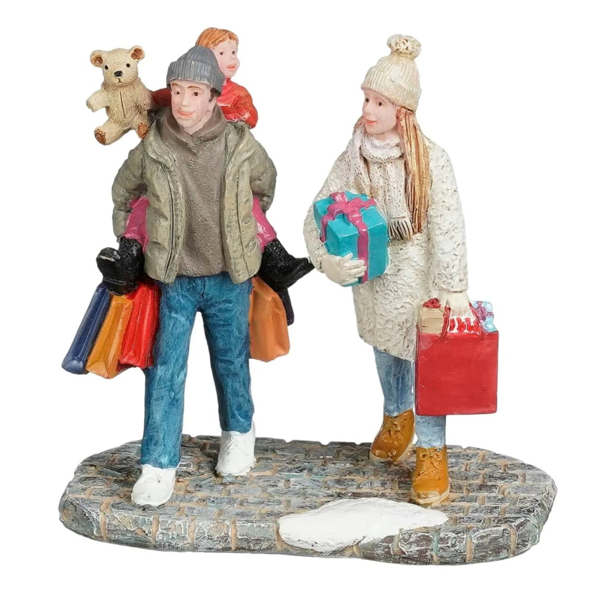 Kerstdorp Kerstmarktbezoekers 7x4x7cm Kerstdorp Kerstmarktbezoekers 7x4x7cm