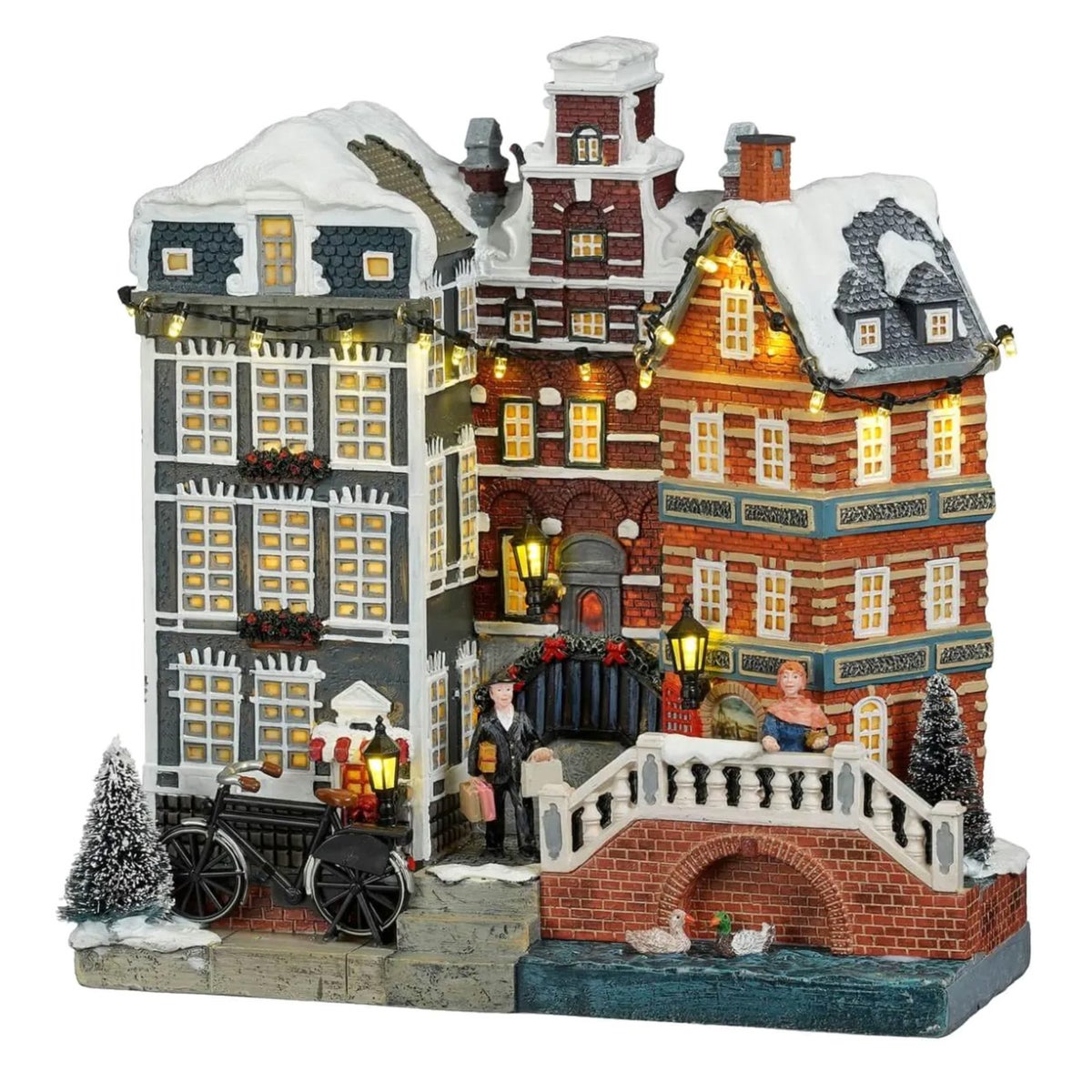 Kerstdorp Facade Amsterdam 20x11x25cm Kerstdorp Facade Amsterdam 20x11x25cm