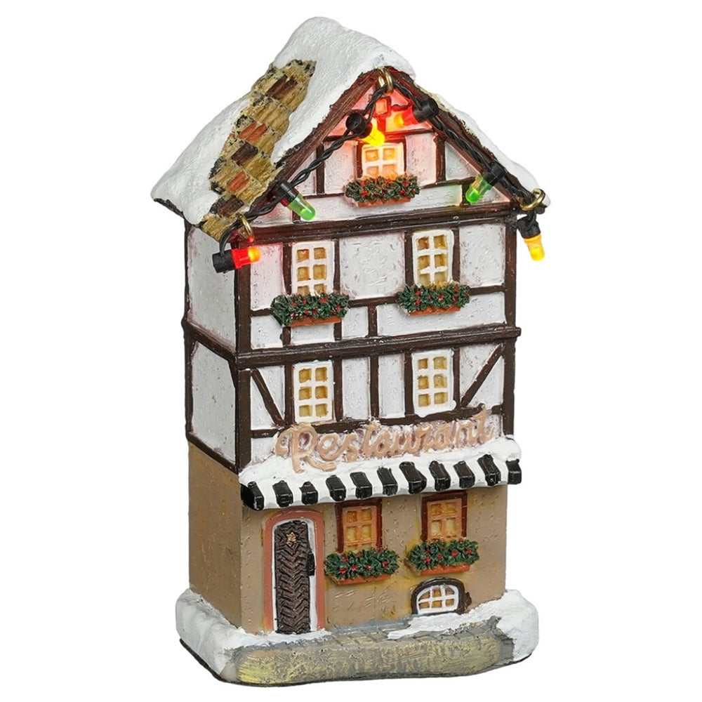 Kerstdorp Elzas restaurant 7 x 4 x 12 cm Kerstdorp Elzas restaurant 7 x 4 x 12 cm