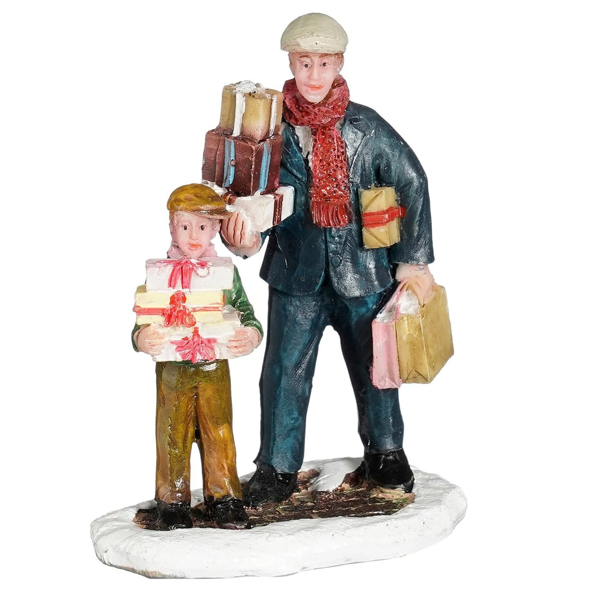 Kerstdorp vader met zoon 5x3x7cm Kerstdorp vader met zoon 5x3x7cm