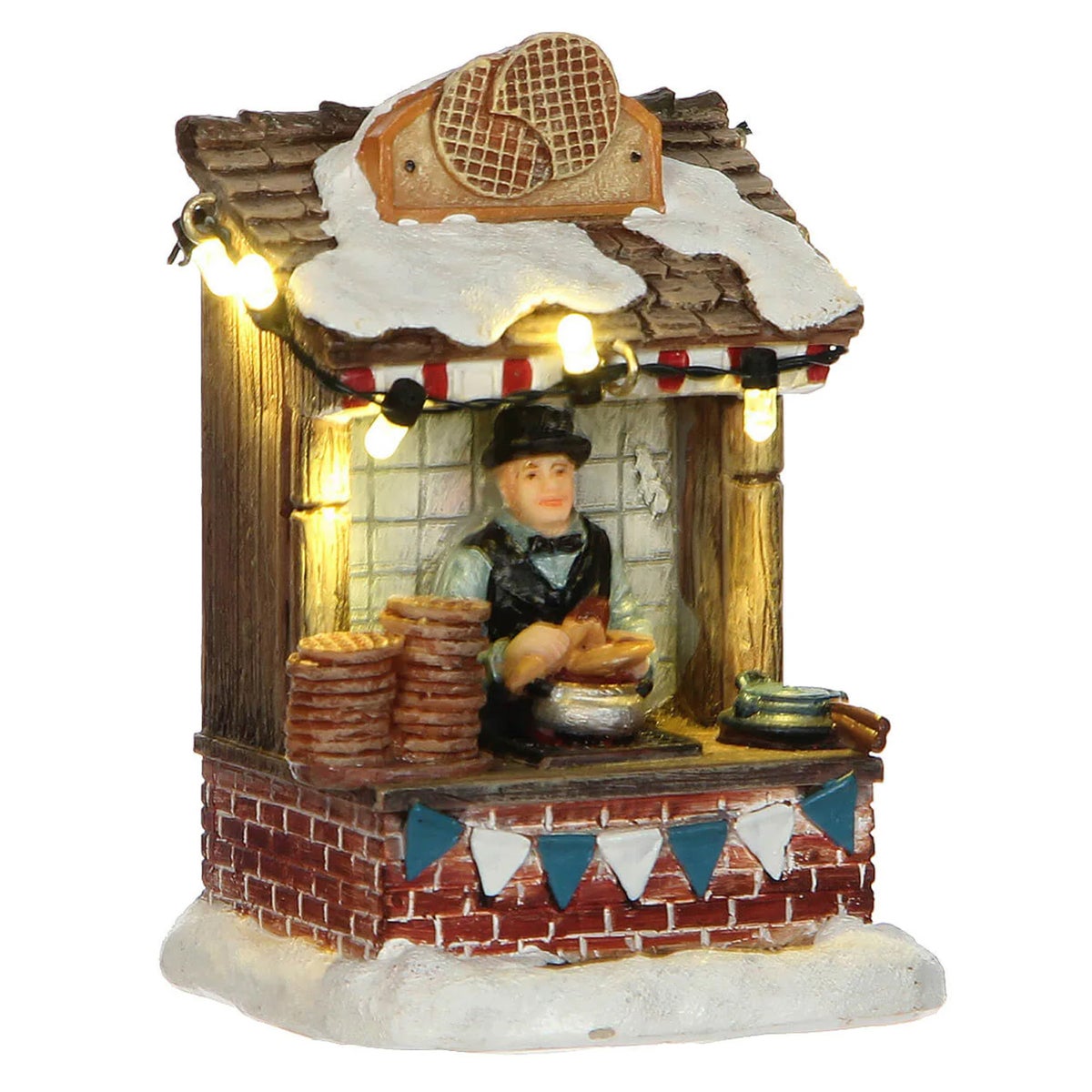 Kerstdorp Stroopwafel 7x6x10cm Kerstdorp Stroopwafel 7x6x10cm