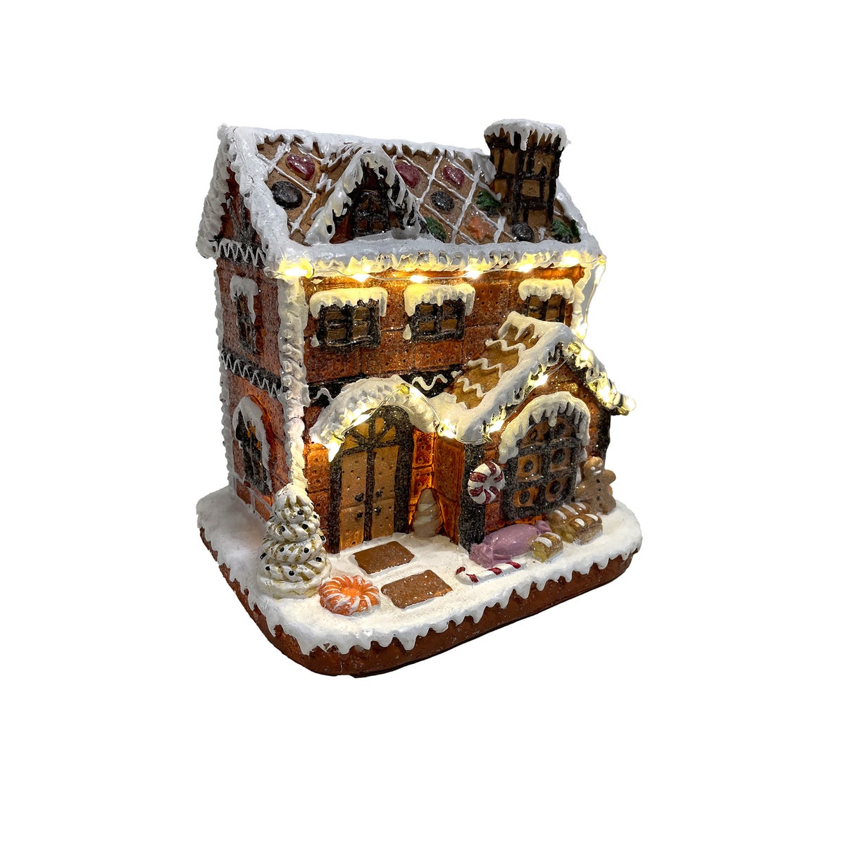 Kerstdorp gingerbread zuurstok 17x18cm Kerstdorp gingerbread zuurstok 17x18cm