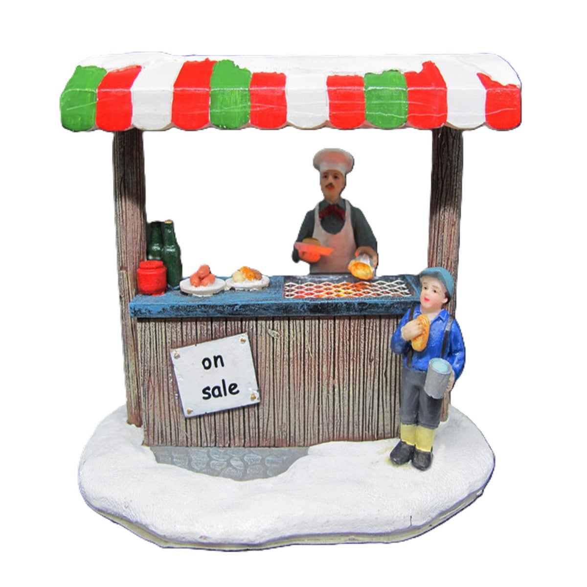 Kerstdorp kraam BBQ 11 x 8 x 10 cm Kerstdorp kraam BBQ 11 x 8 x 10 cm