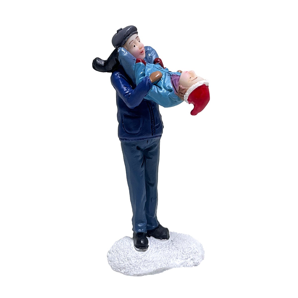 Kerstdorp vader met zoon Kerstdorp vader met zoon