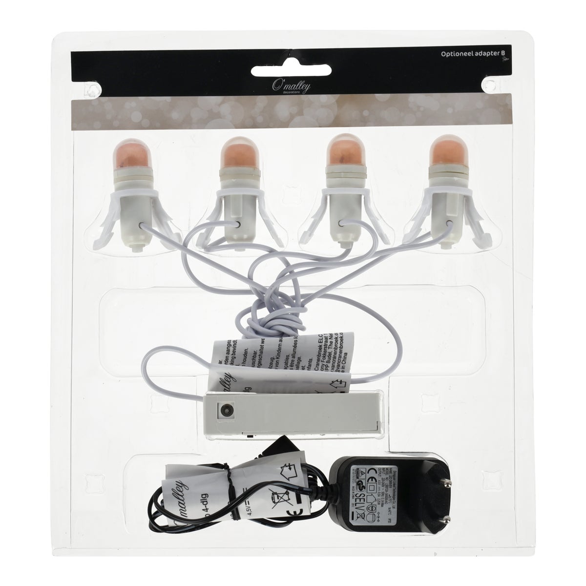 Verlichting kerstdorp 4-delig Verlichting kerstdorp 4-delig