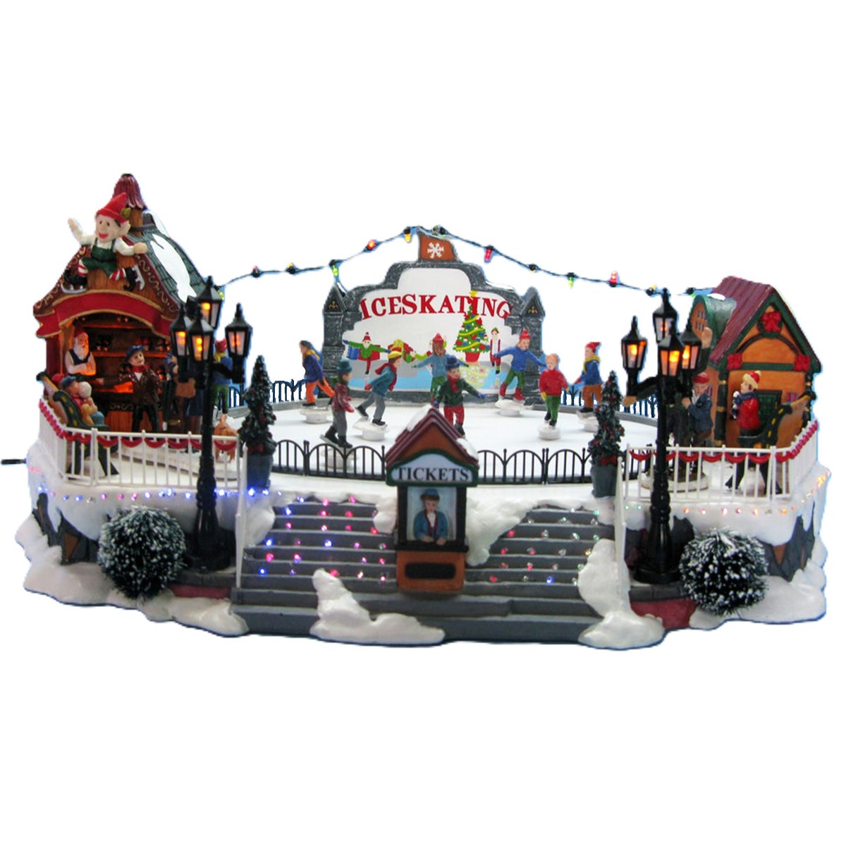 Kerstdorp schaatsbaan 40x28x17cm Kerstdorp schaatsbaan 40x28x17cm