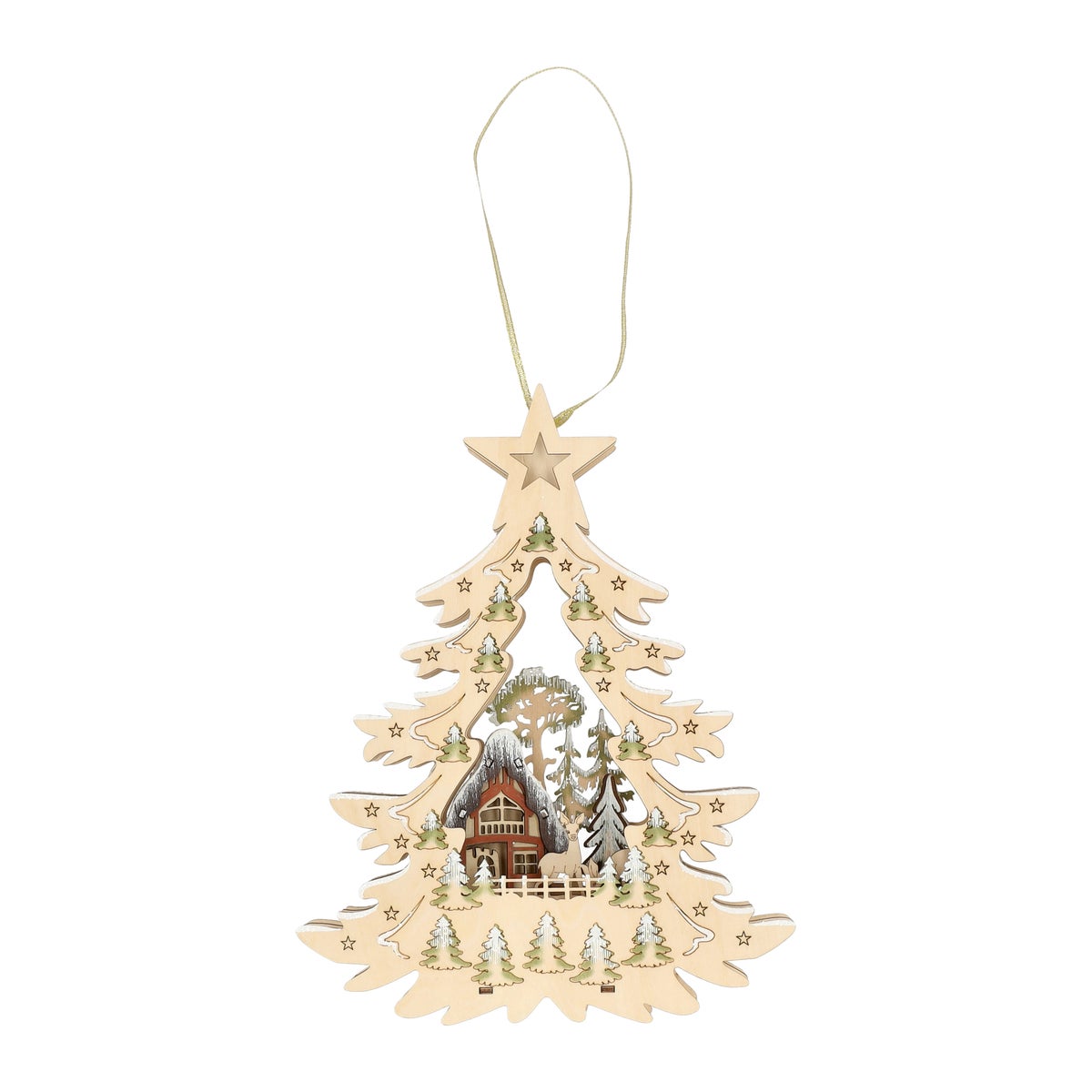 Kerstdorp lasercut kerstboom 23 x 30 cm Kerstdorp lasercut kerstboom 23 x 30 cm