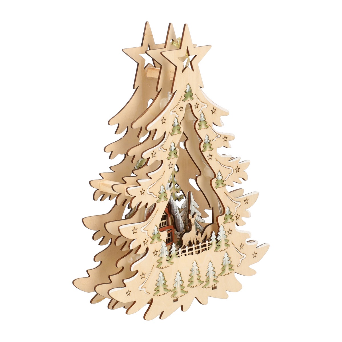 Kerstdorp lasercut kerstboom 23 x 30 cm Kerstdorp lasercut kerstboom 23 x 30 cm
