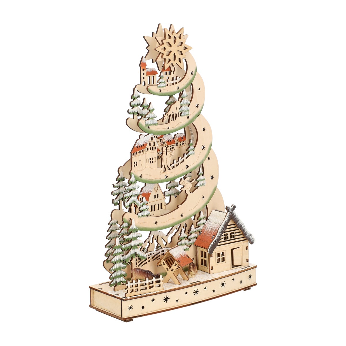 Kerstdorp boom en chalet 20 x 33 cm Kerstdorp boom en chalet 20 x 33 cm