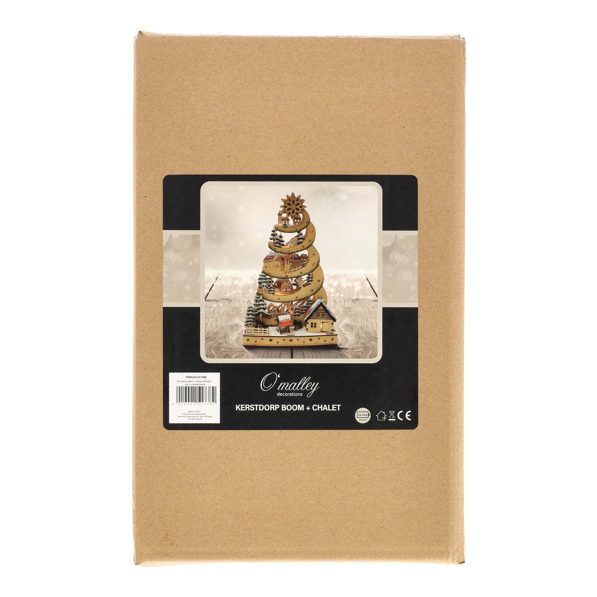 Kerstdorp boom en chalet 20 x 33 cm Kerstdorp boom en chalet 20 x 33 cm