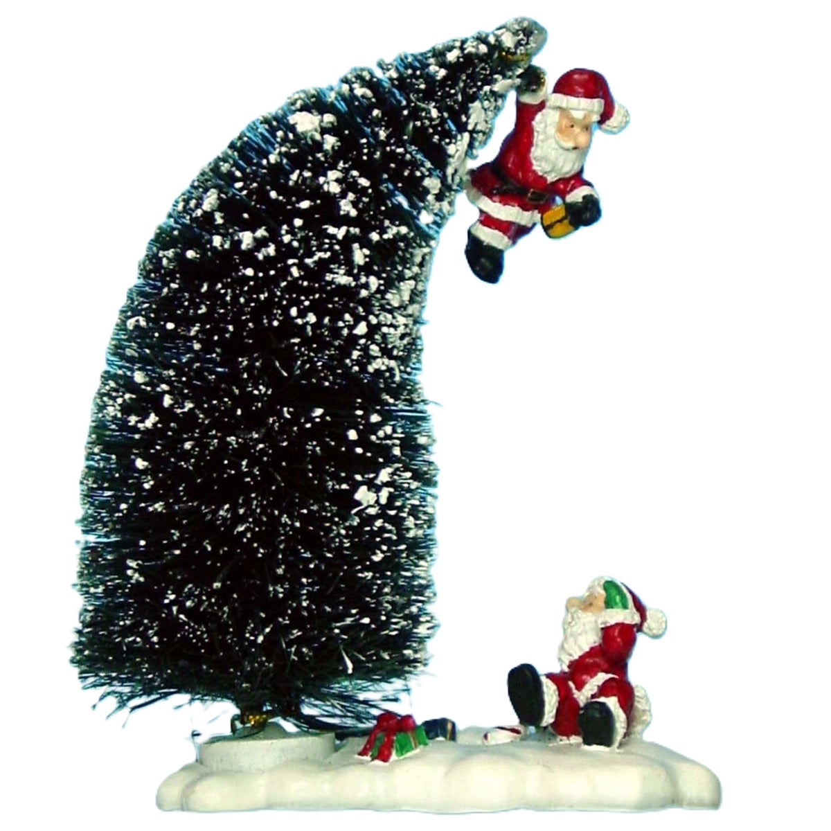 Weihnachtsdorf Baum mit Weihnachtsmann Weihnachtsdorf Baum mit Weihnachtsmann