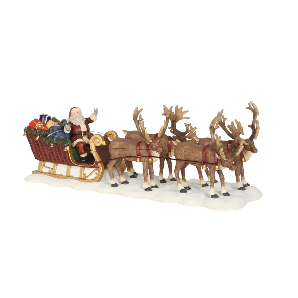 Kerstdorp Slee met rendieren 21 x 6 x 8 cm Kerstdorp Slee met rendieren 21 x 6 x 8 cm