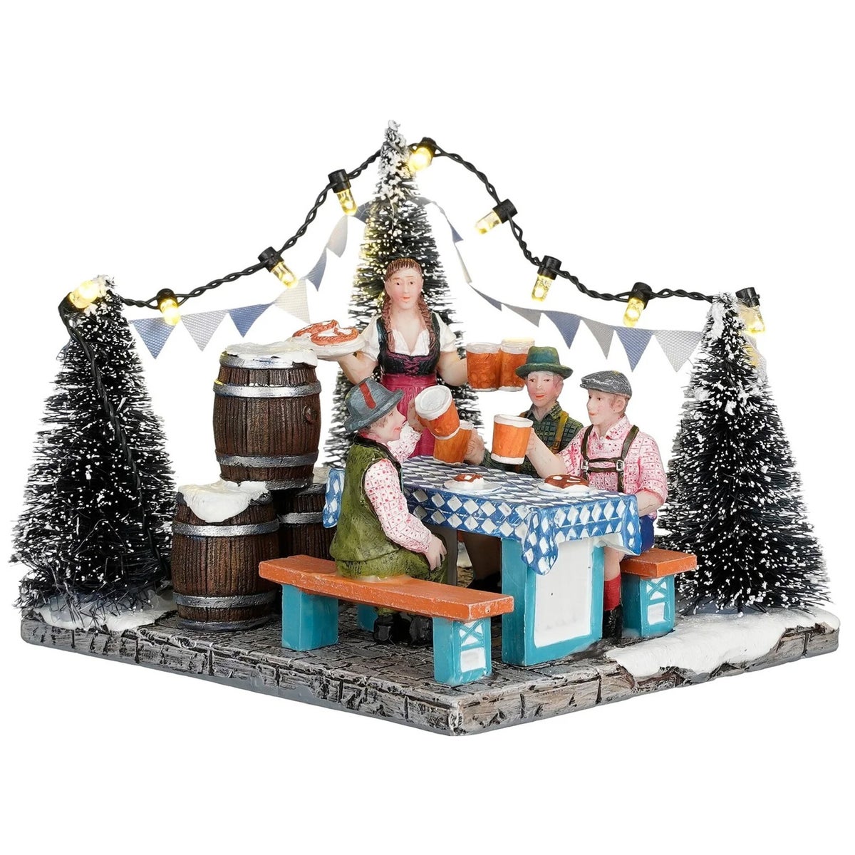 Kerstdorp Biergarten 12x10x10cm Kerstdorp Biergarten 12x10x10cm