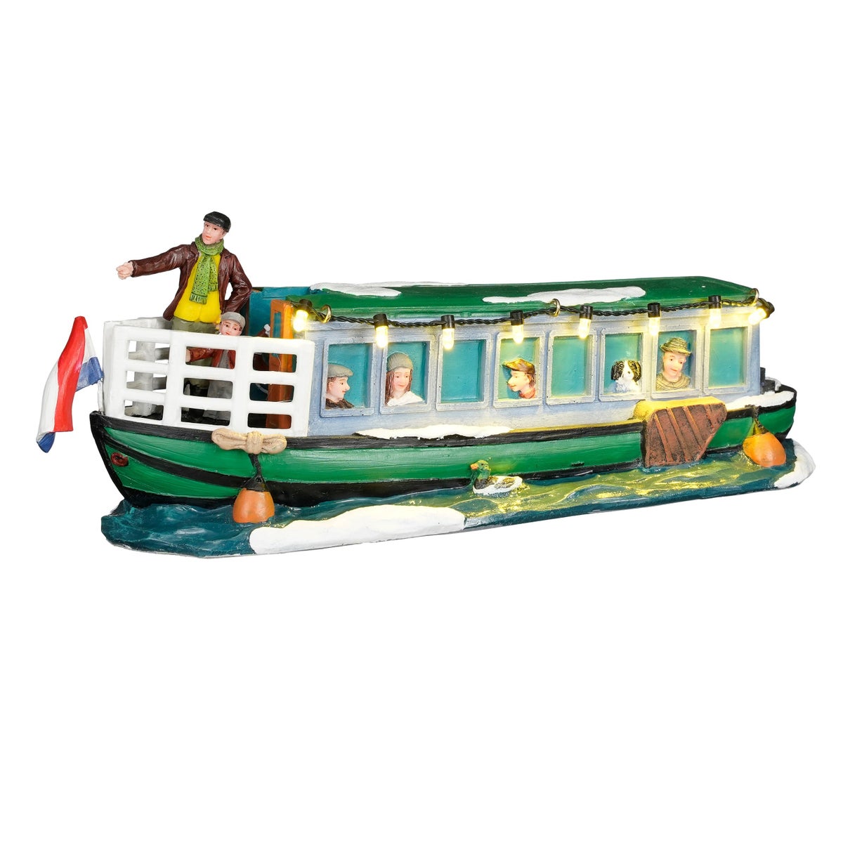 Kerstdorp Toerboot 25x9x9cm Kerstdorp Toerboot 25x9x9cm