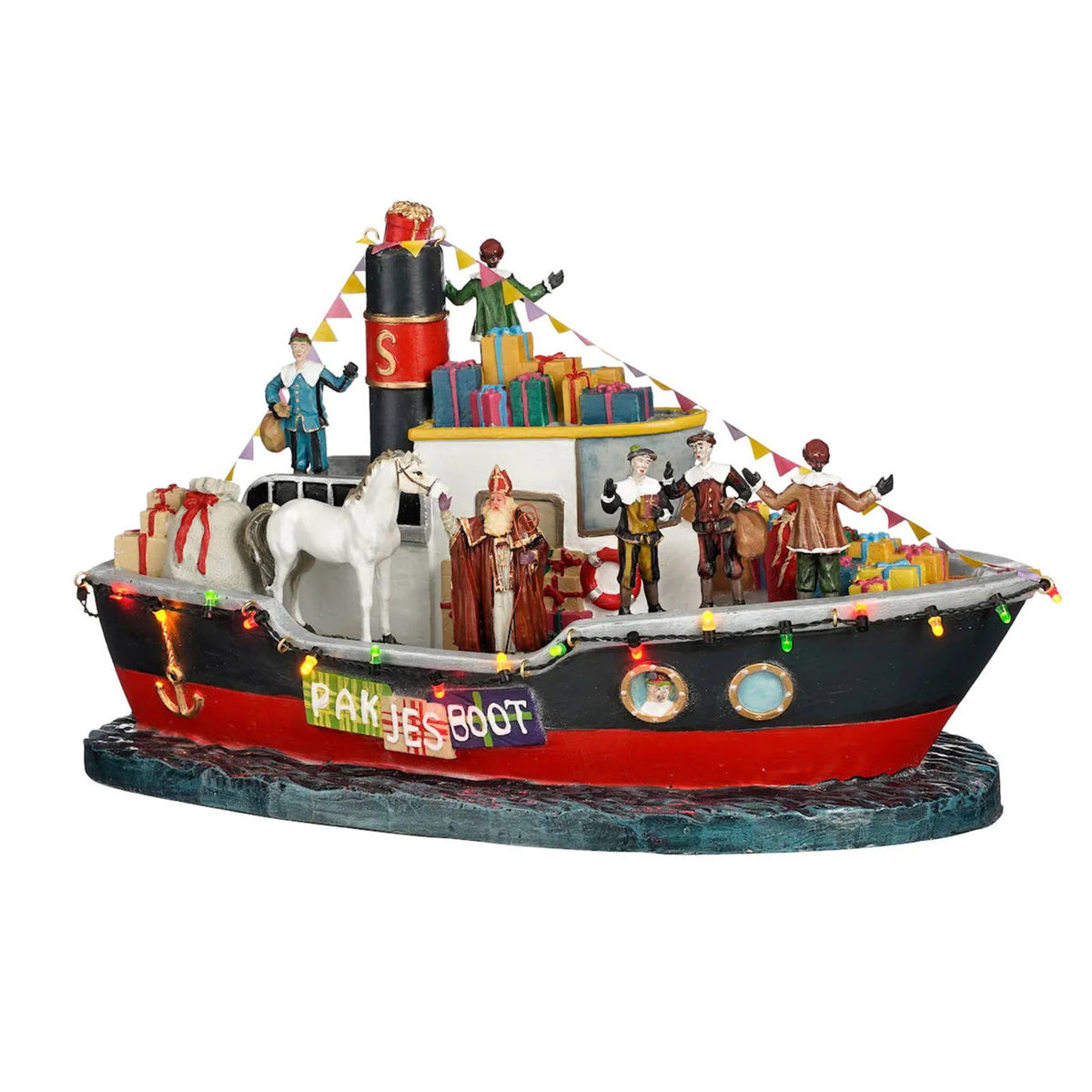 Kerstdorp Pakjesboot 32 x 17 x 19 cm Kerstdorp Pakjesboot 32 x 17 x 19 cm