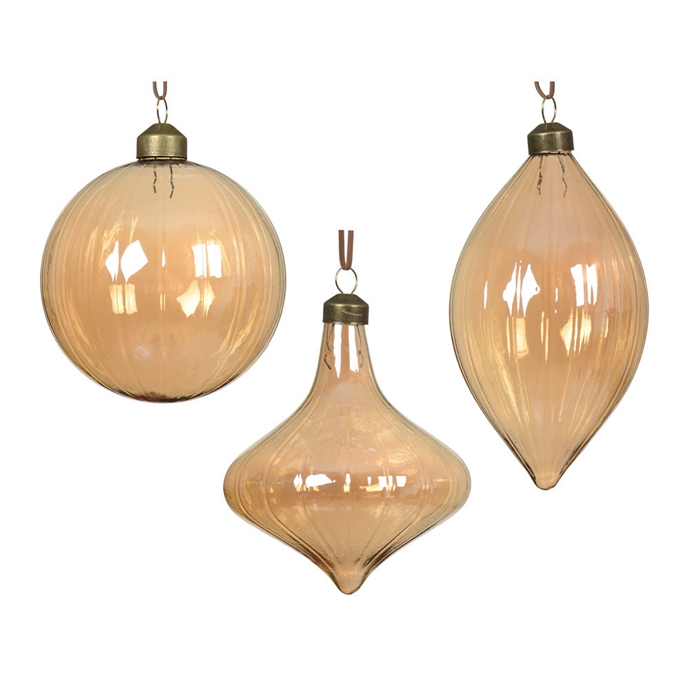 Ornament glas amber 10 cm Ornament glas amber 10 cm