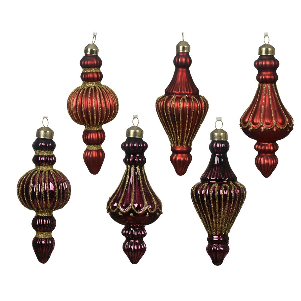 Hanger pegel glas rood 16 cm Hanger pegel glas rood 16 cm