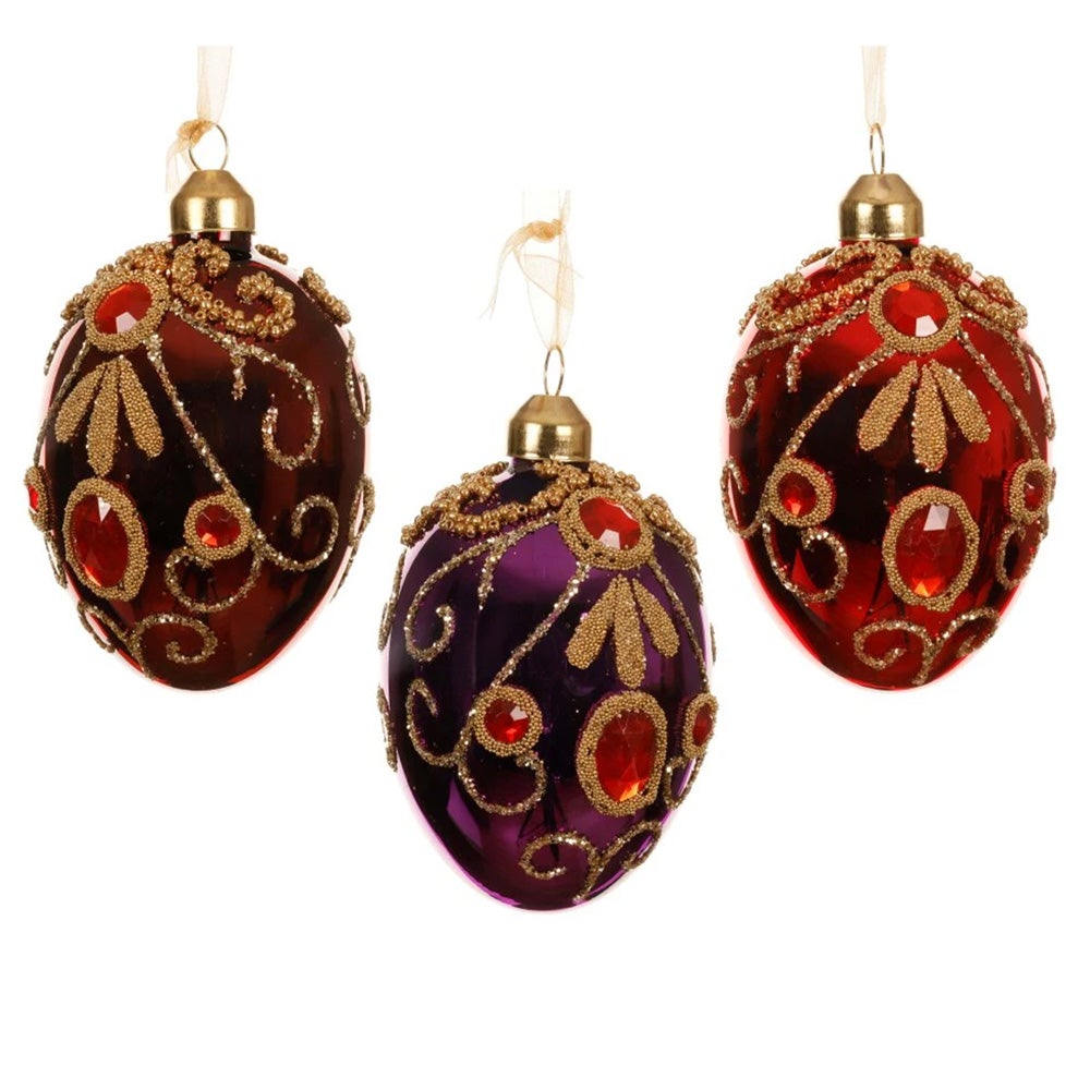 Hanger ei glas rood 8 cm Hanger ei glas rood 8 cm