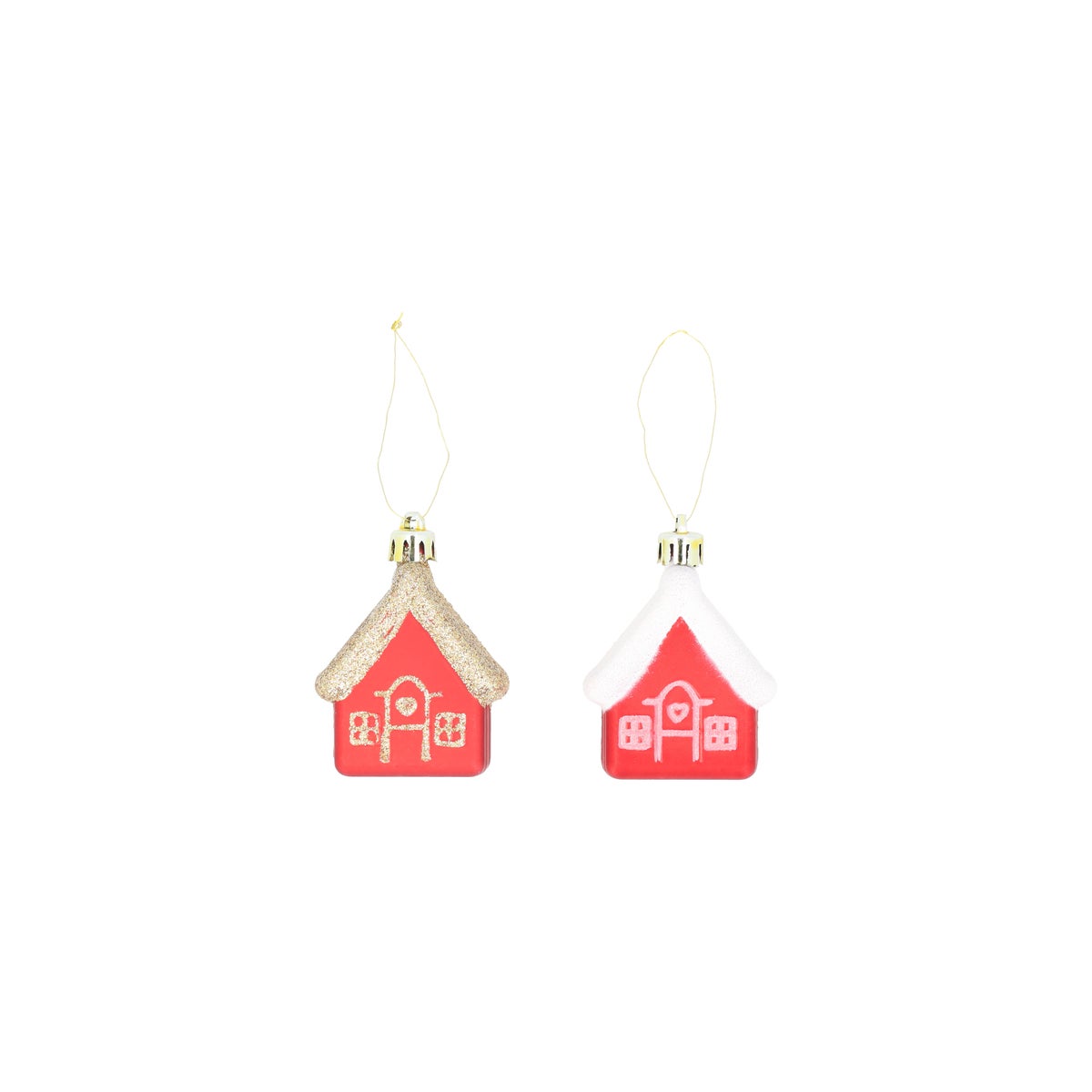 Hanger Huis rood 6 cm 4 stuks Hanger Huis rood 6 cm 4 stuks