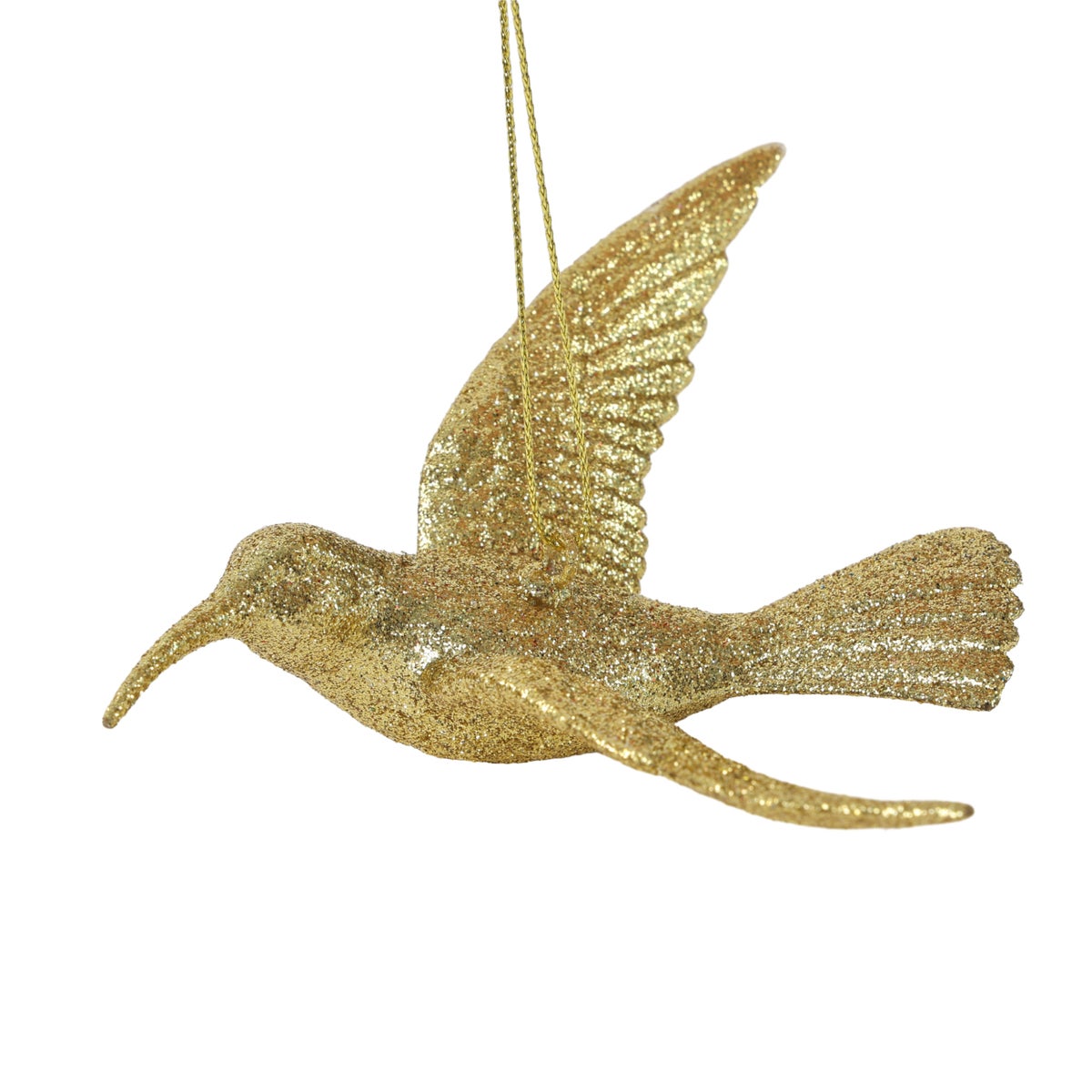 Anhänger Eisvogel Glitzer Gold 14 cm Anhänger Eisvogel Glitzer Gold 14 cm