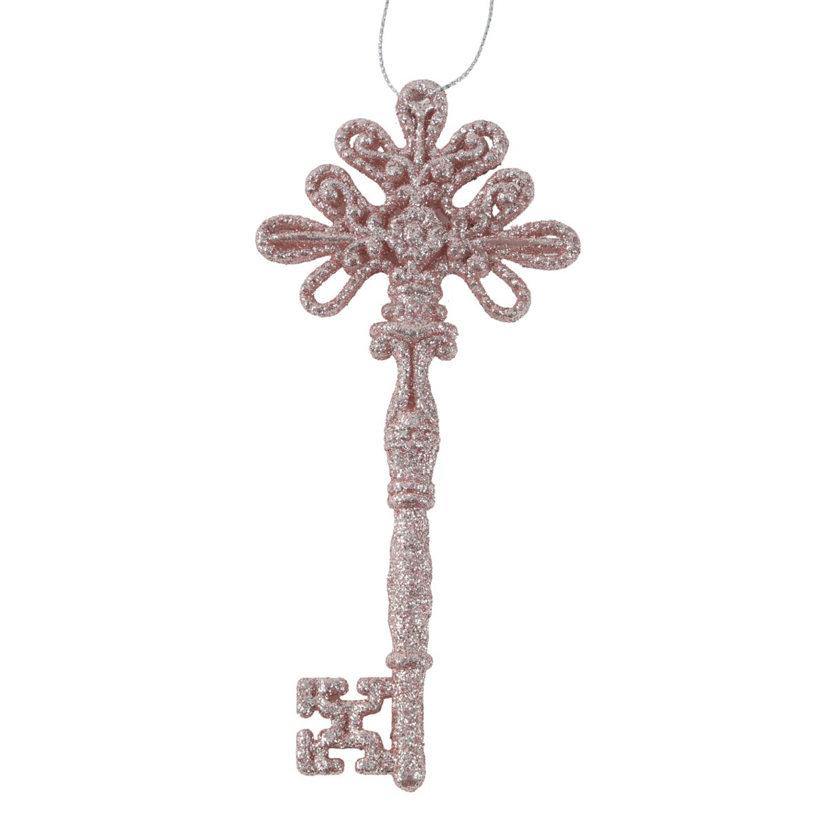 Hanger Sleutel glitter rose 16 cm Hanger Sleutel glitter rose 16 cm