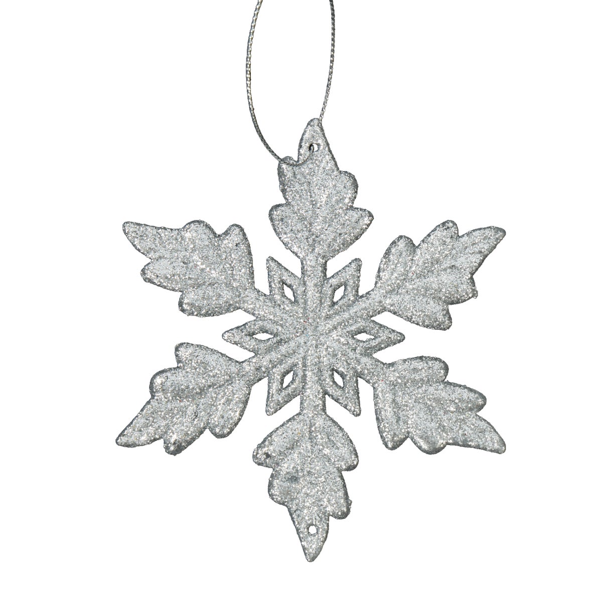 Hanger sneeuwvlok glitter zilver 10,5 cm Hanger sneeuwvlok glitter zilver 10,5 cm