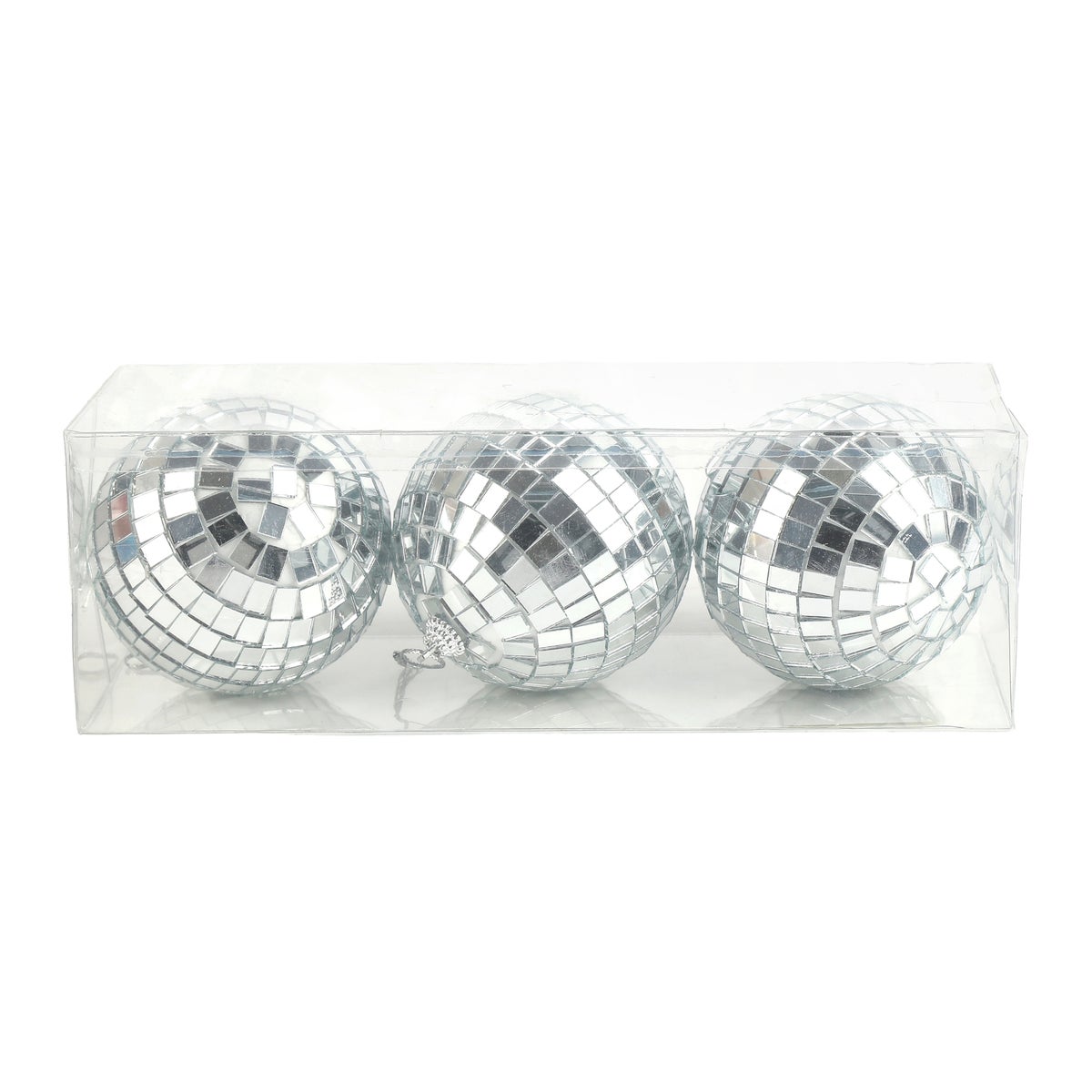 Spiegelkugel Silber 8 cm 3Stk. Spiegelkugel Silber 8 cm 3Stk.