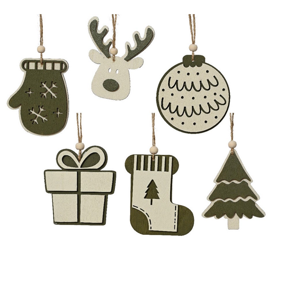 Hanger hout groen 8 cm Hanger hout groen 8 cm