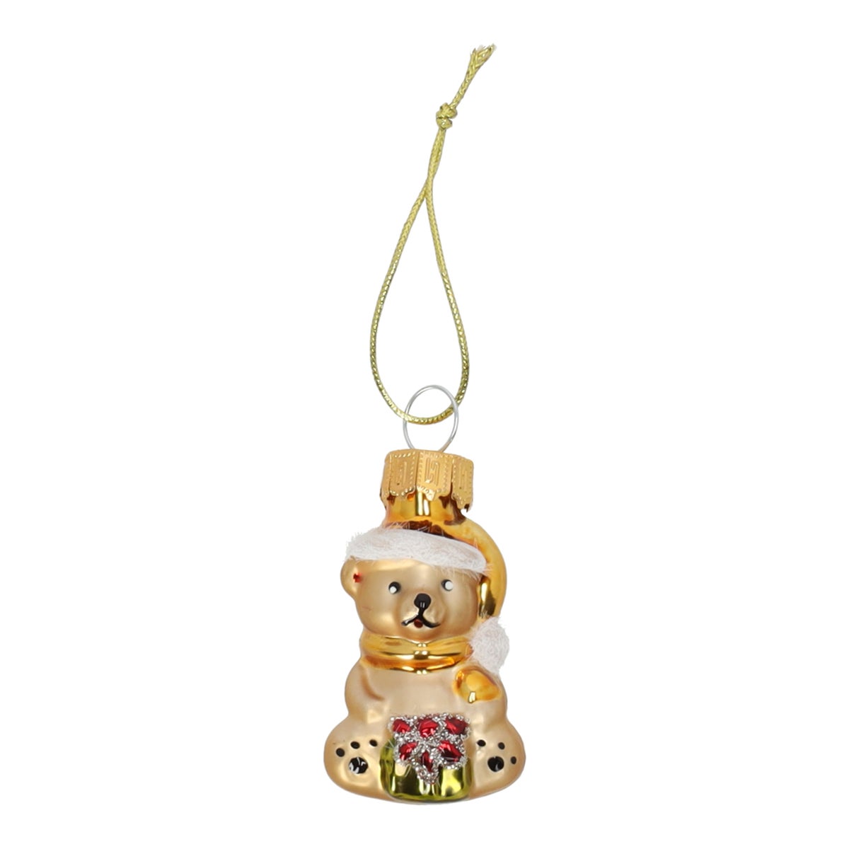 Hanger glas beer met cadeau goud Hanger glas beer met cadeau goud