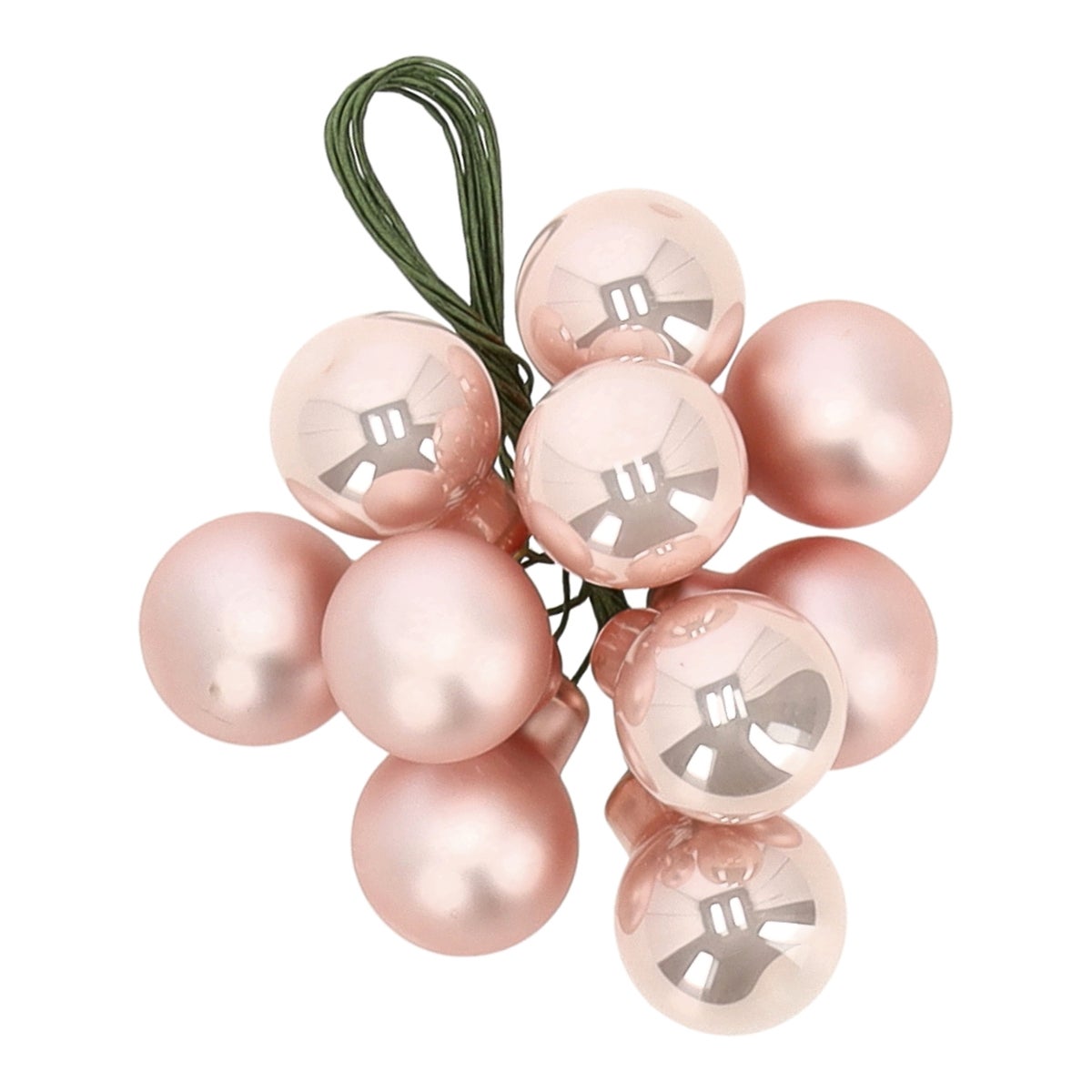 Kerstbal tros 2cm 10st roze Kerstbal tros 2cm 10st roze