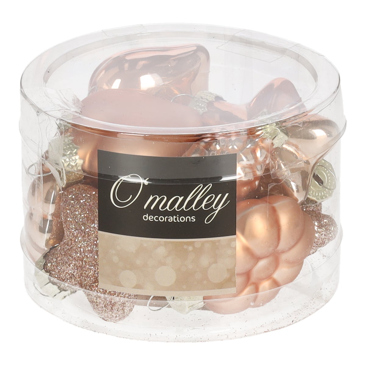 Kersthanger mix 12 stuks roze goud Kersthanger mix 12 stuks roze goud