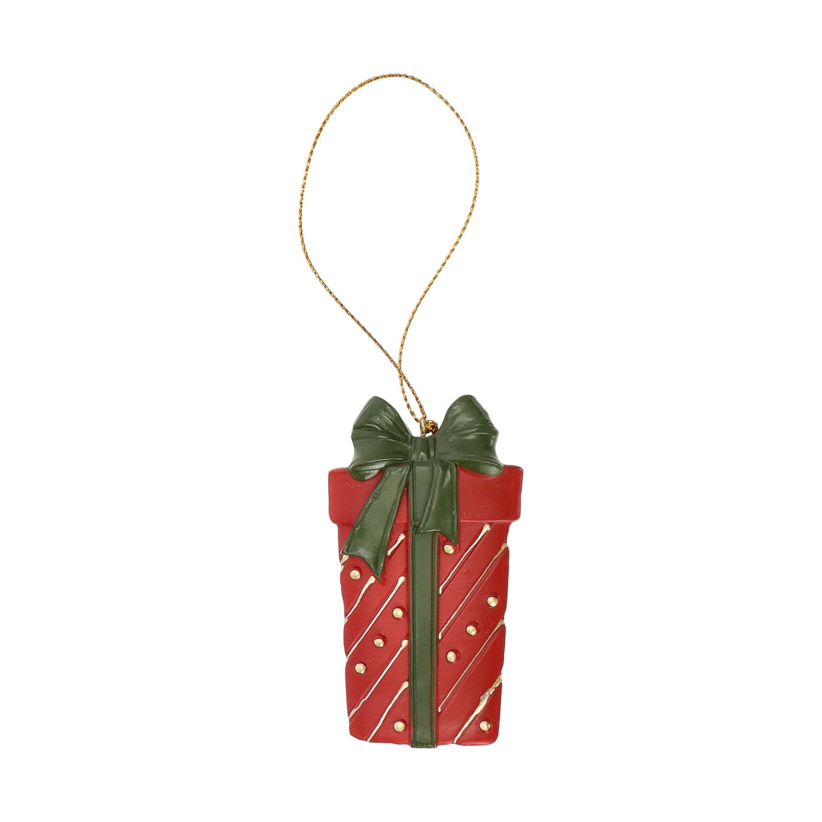 Hanger cadeau strik groen 9 cm Hanger cadeau strik groen 9 cm