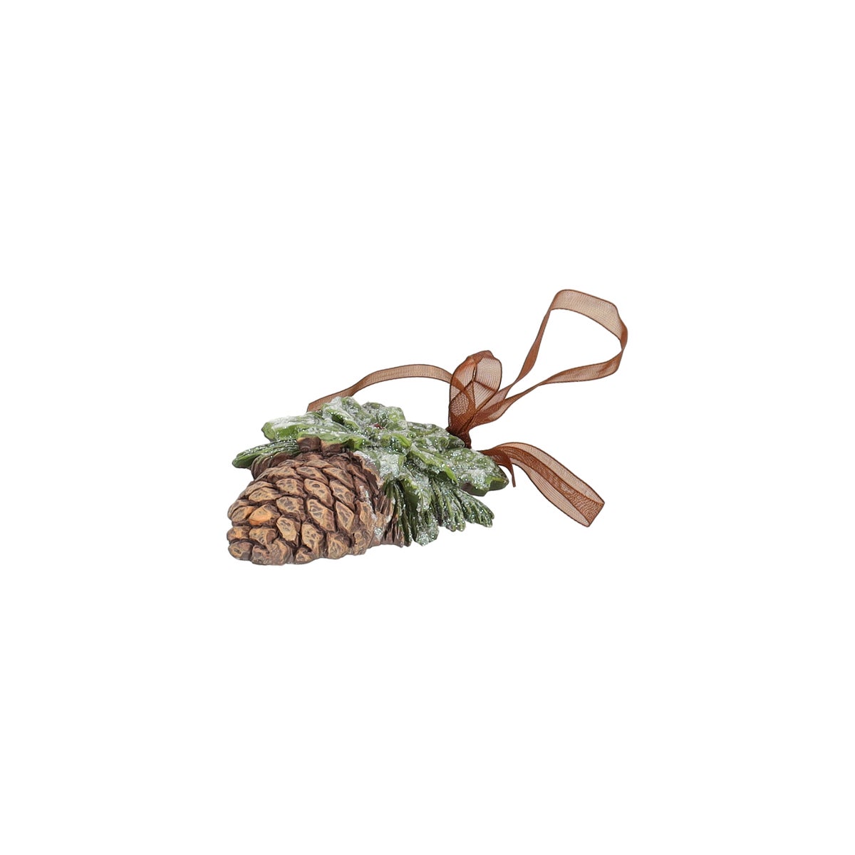 Hanger dennenappel groot groen 9 cm Hanger dennenappel groot groen 9 cm