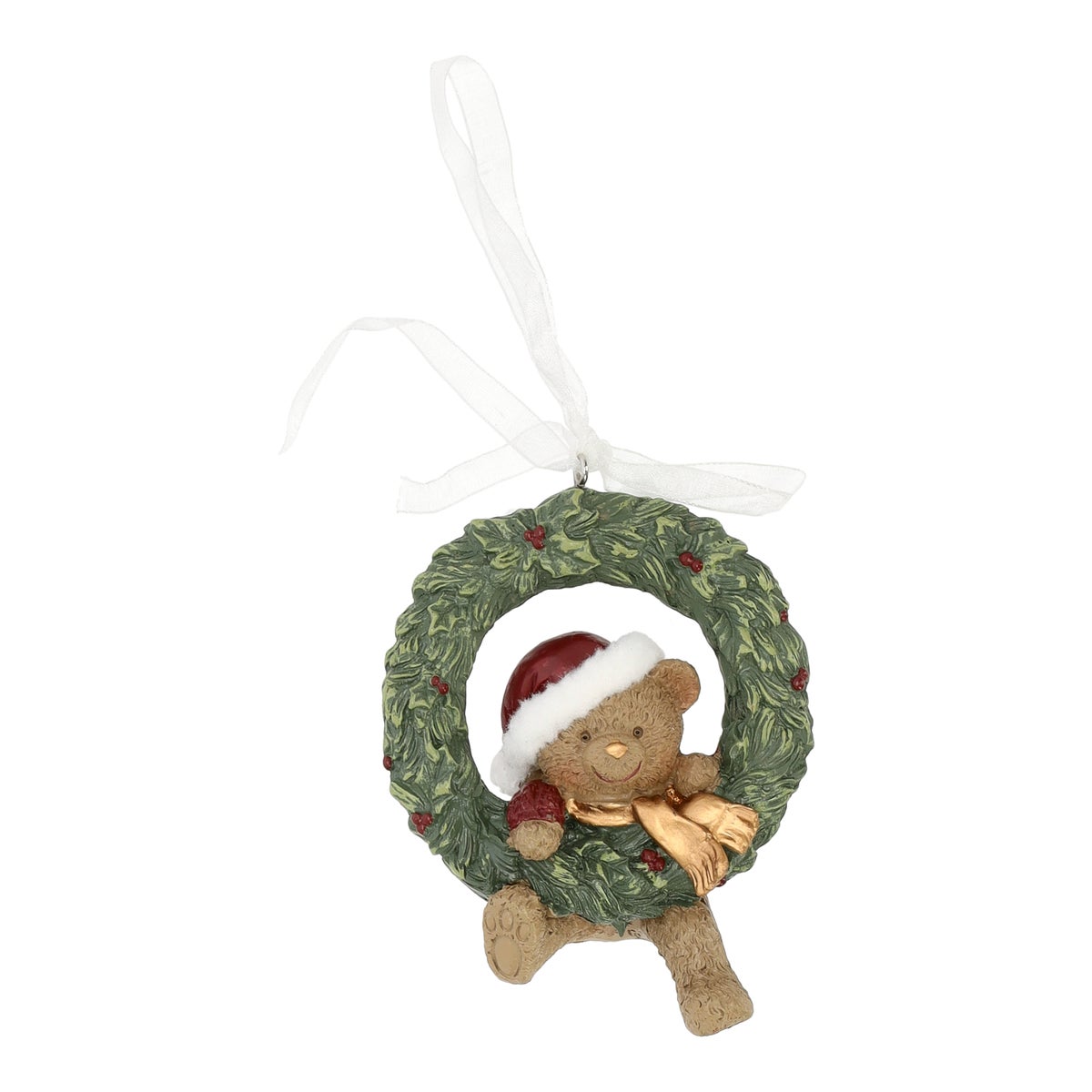 Hanger krans beer groen 10 cm Hanger krans beer groen 10 cm