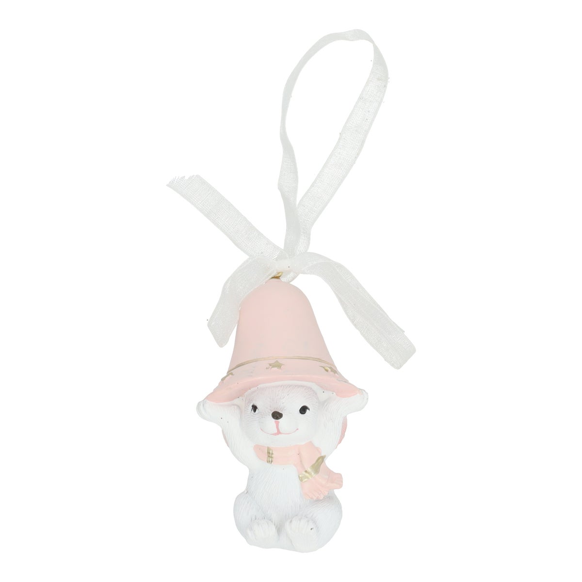Hanger muis bel roze 8 cm Hanger muis bel roze 8 cm