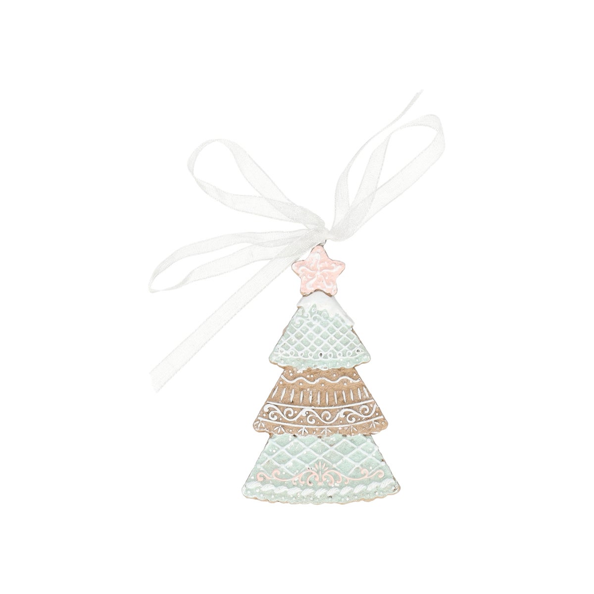 Hanger kerstboom ster gingerbread 9 cm Hanger kerstboom ster gingerbread 9 cm