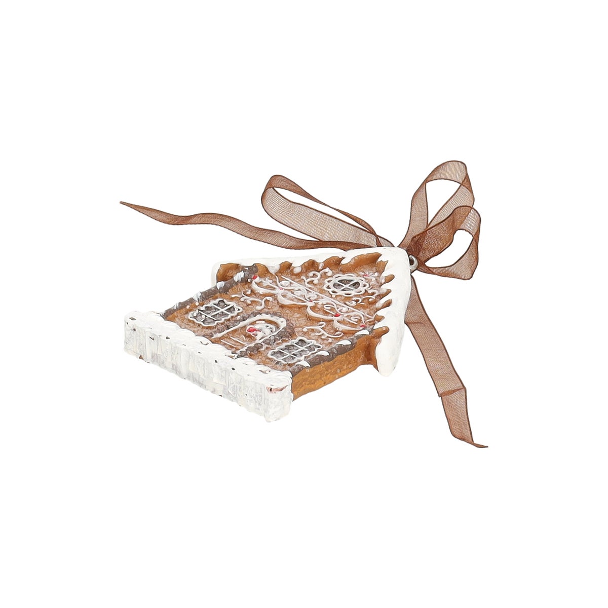 Hanger huis gingerbread wit 9 cm Hanger huis gingerbread wit 9 cm