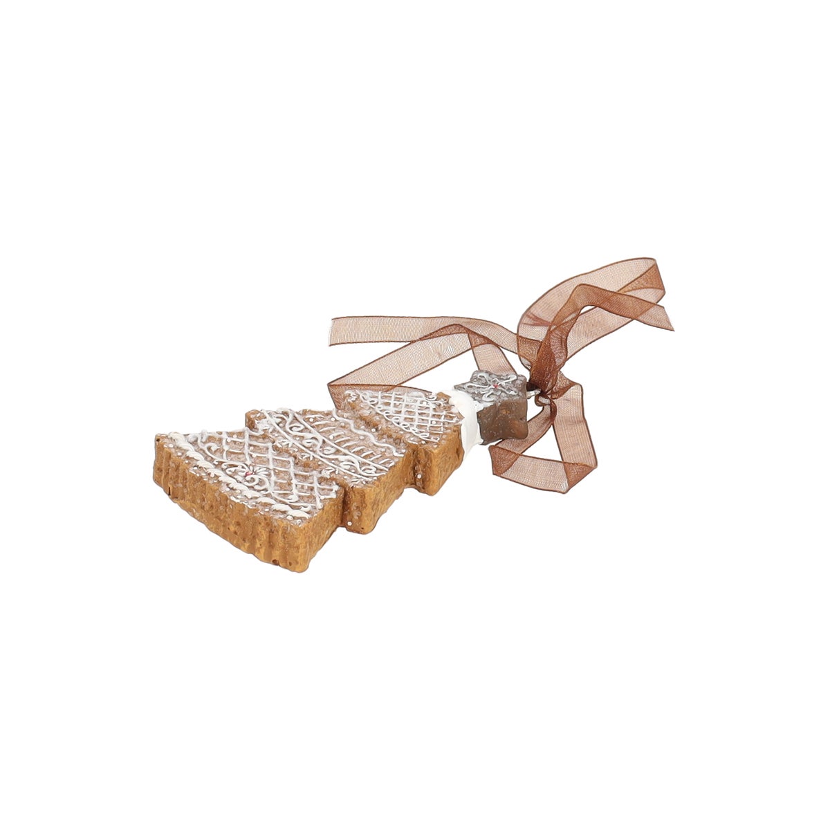 Hanger kerstboom ster grijs gingerbread 9 cm Hanger kerstboom ster grijs gingerbread 9 cm