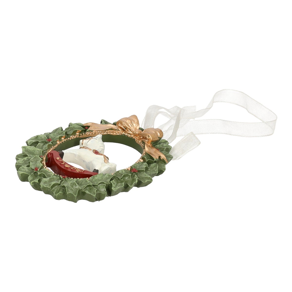 Hanger krans hobbelpaard groen 9 cm Hanger krans hobbelpaard groen 9 cm