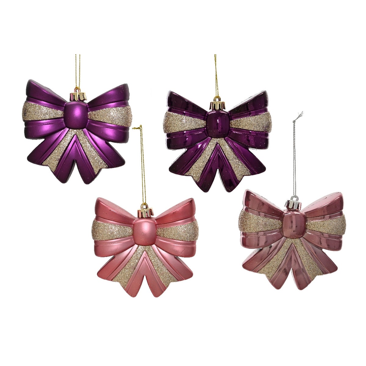 Hanger strik 12 cm roze paars Hanger strik 12 cm roze paars