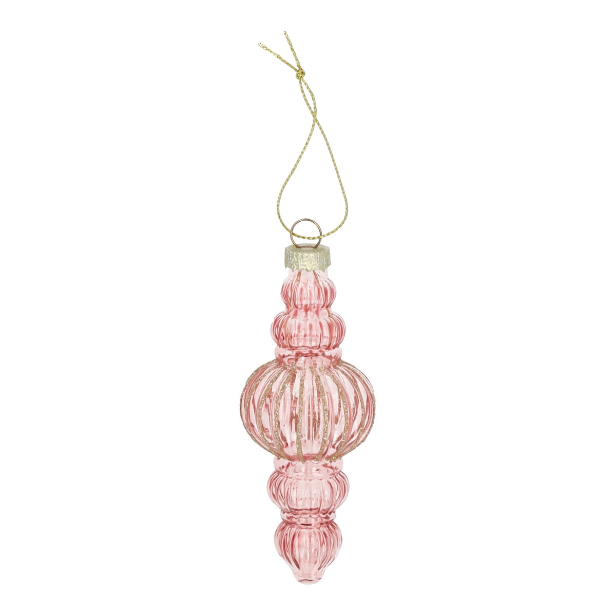 Hanger glas pegel 11 cm roze Hanger glas pegel 11 cm roze
