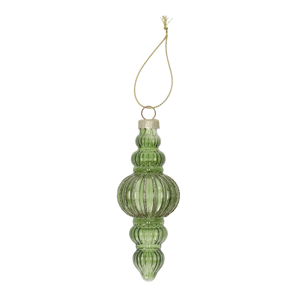 Hanger glas pegel 11 cm groen Hanger glas pegel 11 cm groen