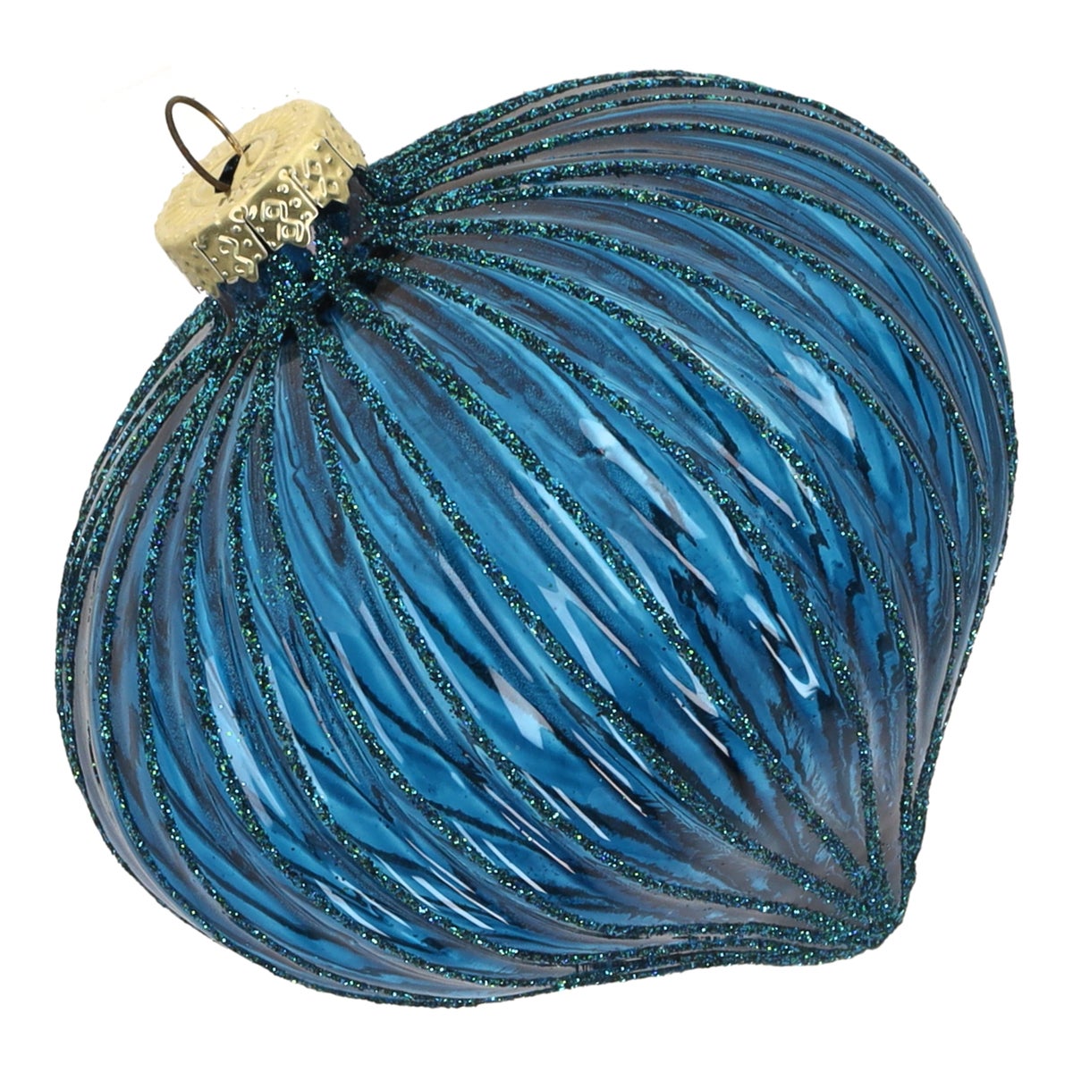 Hanger glas bal 10 cm blauw Hanger glas bal 10 cm blauw