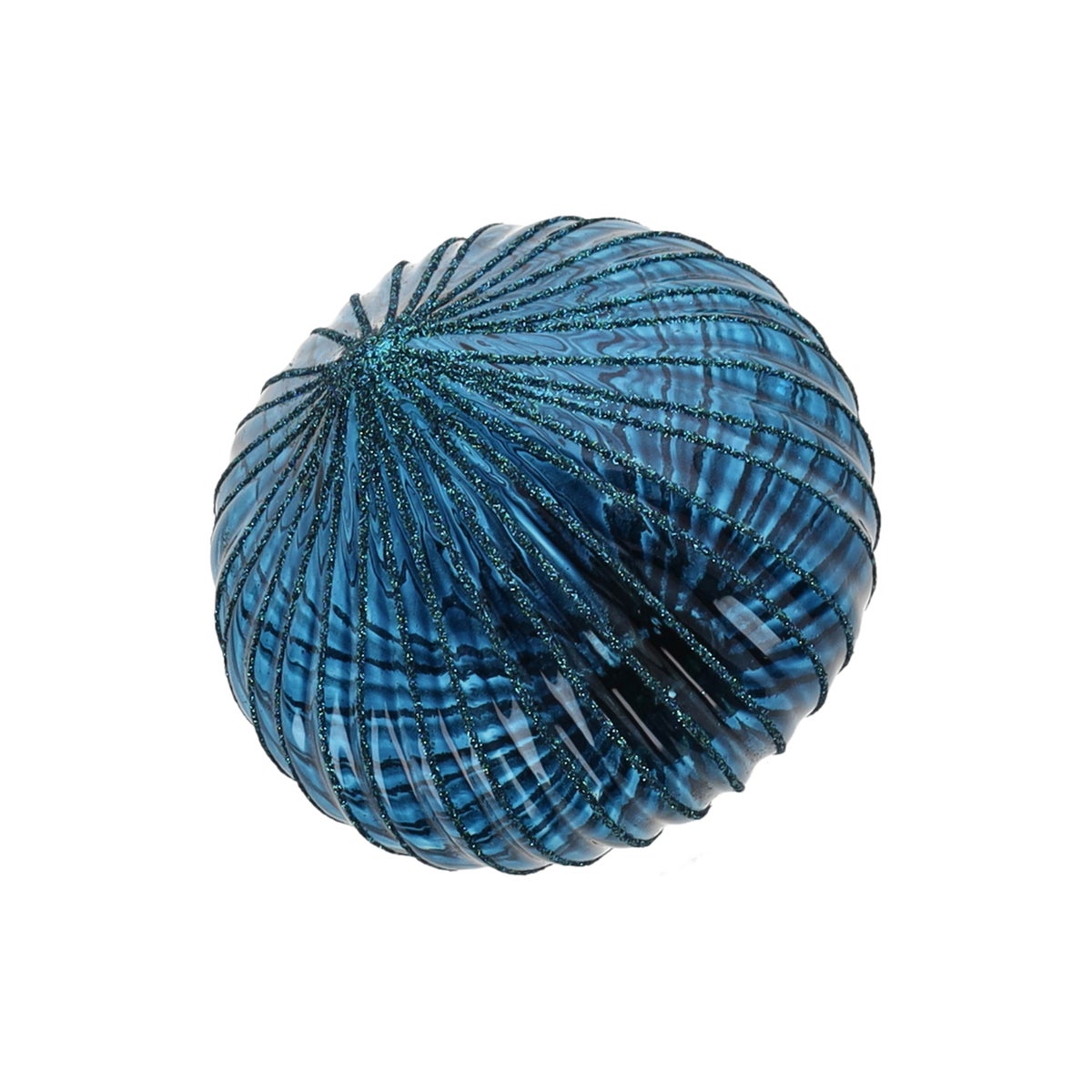 Hanger glas bal 10 cm blauw Hanger glas bal 10 cm blauw